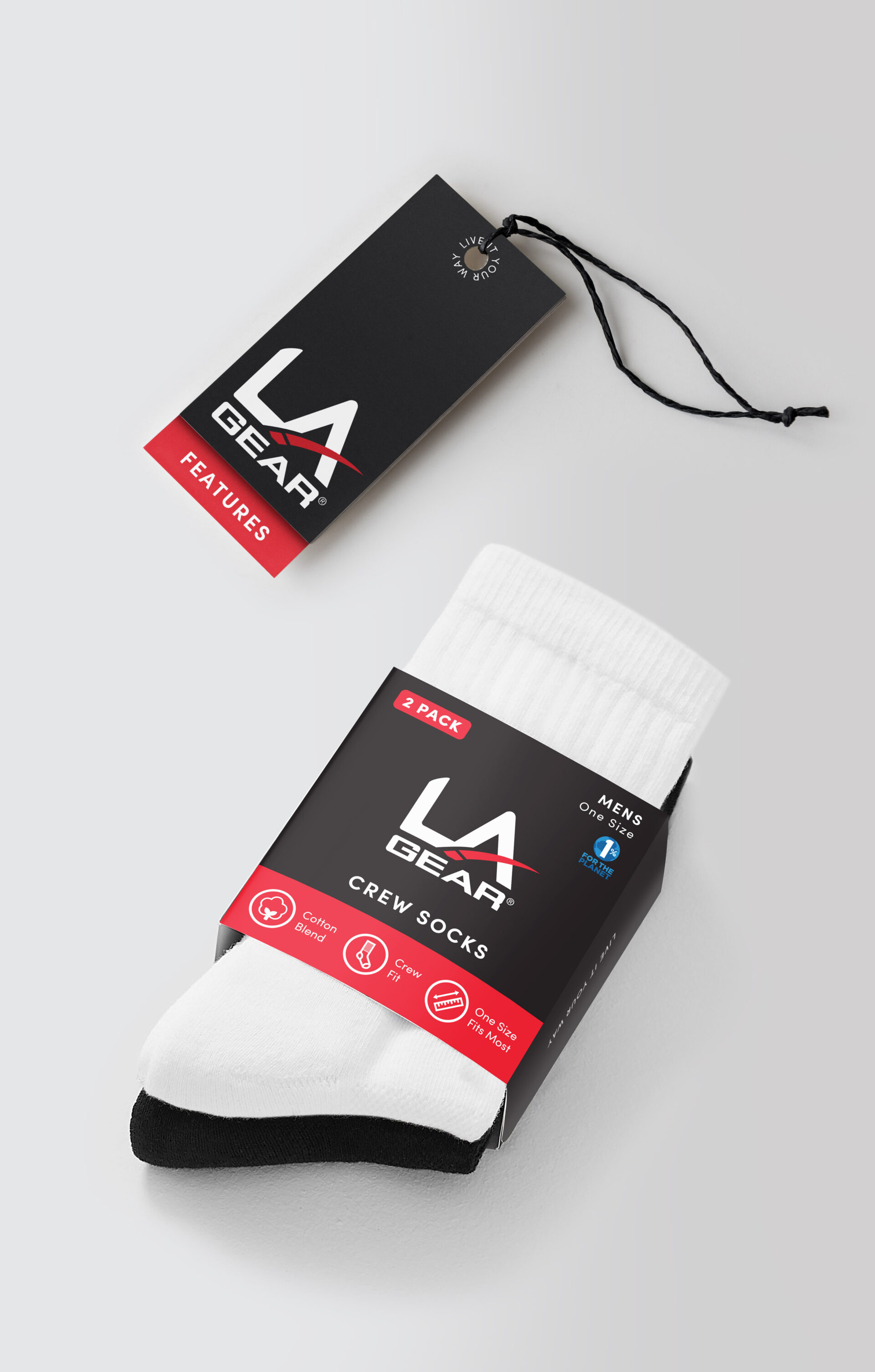 LA Gear Packaging Swing Tag Wraps